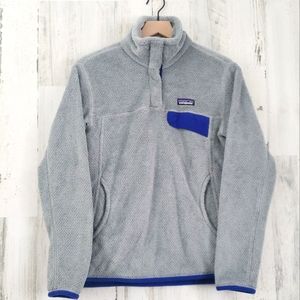 Patagonia Re-Tool Snap-T Fleece Pullover Sweater Gray Size Small